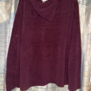 Covington Women's Deep Purple Cowl Neck Sweater 20/22W - previous worn